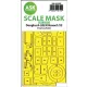 Art Scale Kit A-20J/K Havoc - one-sided express mask for HK Models - pontos illeszkedésű egyoldalas kabinmaszk