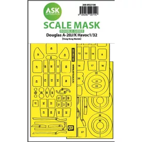   Art Scale Kit A-20J/K Havoc double-sided express mask for HK Models - pontos illeszkedésű kétoldalas kabinmaszk