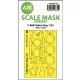Art Scale Kit F-86K Sabre Dog one-sided express fit mask for Kitty Hawk - pontos illeszkedésű egyoldalas kabinmaszk
