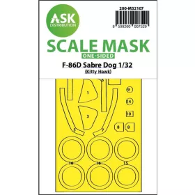   Art Scale Kit F-86D Sabre Dog one-sided express fit mask for Kitty Hawk - pontos illeszkedésű egyoldalas kabinmaszk