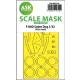 Art Scale Kit F-86D Sabre Dog one-sided express fit mask for Kitty Hawk - pontos illeszkedésű egyoldalas kabinmaszk