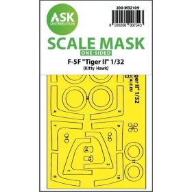   Art Scale Kit F-5F Tiger II one-sided express fit mask for Kitty Hawk - pontos illeszkedésű egyoldalas kabinmaszk