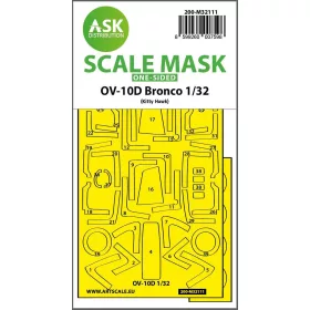   Art Scale Kit OV-10D Bronco one-sided express fit mask for Kitty Hawk - pontos illeszkedésű egyoldalas kabinmaszk