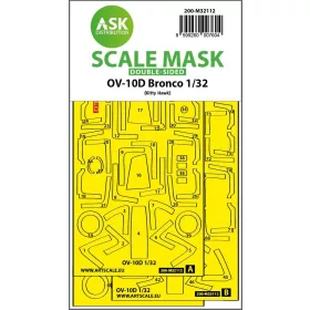   Art Scale Kit OV-10D Bronco double-sided express fit mask for Kitty Hawk - pontos illeszkedésű kétoldalas kabinmaszk