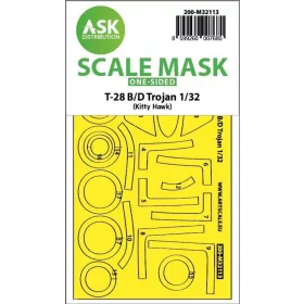   Art Scale Kit 28-B/D Trojan one-sided express fit mask for Kitty Hawk - pontos illeszkedésű egyoldalas kabinmaszk