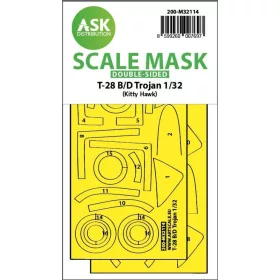   Art Scale Kit 28-B/D Trojan double-sided express fit mask for Kitty Hawk - pontos illeszkedésű kétoldalas kabinmaszk