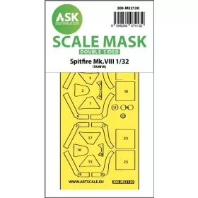   Art Scale Kit Spitfire Mk.VIII double-sided express fit mask for Tamiya - pontos illeszkedésű kétoldalas kabinmaszk