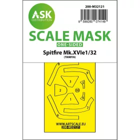   Art Scale Kit Spitfire Mk.XVIe one-sided express fit mask for Tamiya - pontos illeszkedésű egyoldalas kabinmaszk