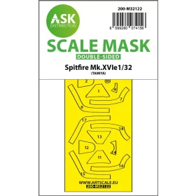   Art Scale Kit Spitfire Mk.XVIe double-sided express fit mask for Tamiya - pontos illeszkedésű kétoldalas kabinmaszk