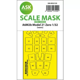   Art Scale Kit A6M2b Model 21 Zero one-sided express fit mask for Tamiya - pontos illeszkedésű egyoldalas kabinmaszk