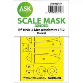   Art Scale Kit Bf 109K-4 one-sided express fit mask for Kotare - pontos illeszkedésű egyoldalas kabinmaszk
