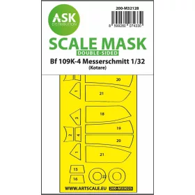   Art Scale Kit Bf 109K-4 double-sided express fit mask for Kotare - pontos illeszkedésű kétoldalas kabinmaszk