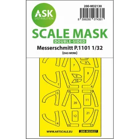   Art Scale Kit Messerschmitt P.1101 double-sided express fit mask for Das Werk - pontos illeszkedésű kétoldalas kabinmaszk