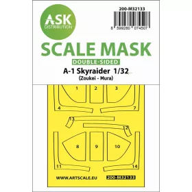   Art Scale Kit A-1 Skyraider double-sided express fit and self adhesive mask for SWS Zoukei-Mura - pontos illeszkedésű, öntapadó kétoldalas kabinmaszk
