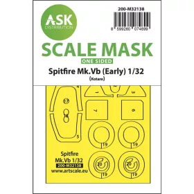   Art Scale Kit Spitfire Mk.Vb one-sided express fit and self adhesive mask for Kotare - pontos illeszkedésű, öntapadó egyoldalas kabinmaszk