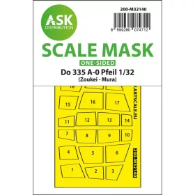   Art Scale Kit Dornier Do 335A-0 Pfeil one-sided mask for Zoukei Mura - egyoldalas kabinmaszk