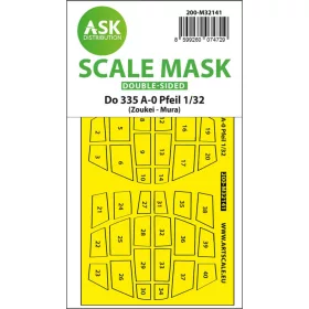   Art Scale Kit Dornier Do 335A-0 Pfeil double-sided mask for Zoukei Mura - kétoldalas kabinmaszk
