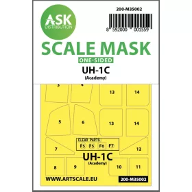  Art Scale Kit UH-1C one-sided painting mask for Academy - egyoldalas kabinmaszk