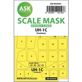   Art Scale Kit UH-1C double-sided painting mask for Academy - kétoldalas kabinmaszk