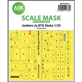   Art Scale Kit Junkers Ju 87G Stuka double-sided painting mask for Border Model - kétoldalas kabinmaszk