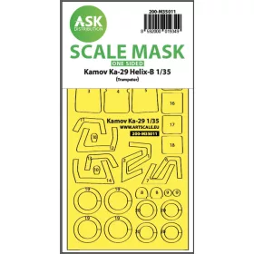   Art Scale Kit Kamov Ka-29 Helix-B one-sided painting mask for Trumpeter - egyoldalas kabinmaszk