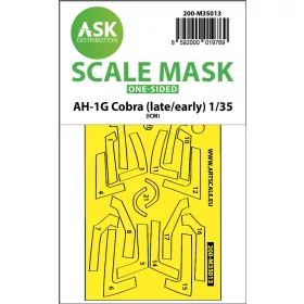   Art Scale Kit AH-1G Cobra (early/late) one-sided express fit painting mask for ICM - pontos illeszkedésű egyoldalas kabinmaszk