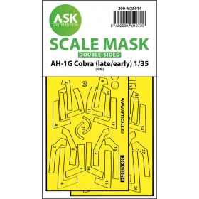   Art Scale Kit AH-1G Cobra (early/late) double-sided express fit painting mask for ICM - pontos illeszkedésű kétoldalas kabinmaszk