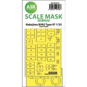   Art Scale Kit Nakajima B5N2 Type 97 one-sided express fit painting mask for Border Model - pontos illeszkedésű egyoldalas kabinmaszk