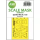Art Scale Kit Spitfire Mk.Vb one-sided express fit painting mask for Border Model - pontos illeszkedésű egyoldalas kabinmaszk