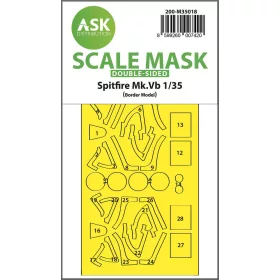   Art Scale Kit Spitfire Mk.Vb double-sided express fit painting mask for Border Model - pontos illeszkedésű kétoldalas kabinmaszk