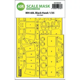   Art Scale Kit MH-60L Black Hawk double-sided express fit painting mask for Kitty Hawk - pontos illeszkedésű kétoldalas kabinmaszk