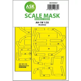   Art Scale Kit AH-1W double-sided express fit painting mask for Academy - pontos illeszkedésű kétoldalas kabinmaszk