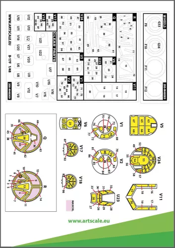 Art Scale Kit B-17F Flying Fortress outside painting mask for HK Models - külső kabinmaszk