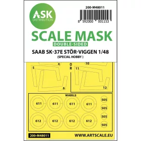   Art Scale Kit SAAB SK-37E Stör-Viggen double-sided painting mask for Special Hobby - kétoldalas kabinmaszk