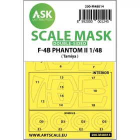   Art Scale Kit F-4B Phantom double-sided painting mask for Tamiya - kétoldalas kabinmaszk