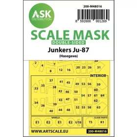   Art Scale Kit Junkers Ju 87D-3 double-sided painting mask for Hasegawa / Hobby2000 - kétoldalas kabinmaszk