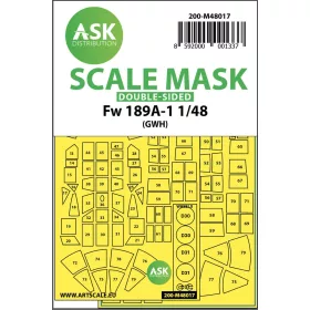   Art Scale Kit Focke Wulf Fw 189 double-sided painting mask for Great Wall Hobby - kétoldalas kabinmaszk