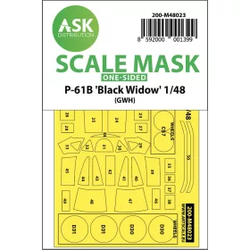   Art Scale Kit P-61 Black Widow one-sided for Great Wall Hobby - egyoldalas kabinmaszk