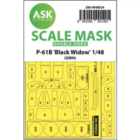  Art Scale Kit P-61 Black Widow double-sided for Great Wall Hobby - kétoldalas kabinmaszk