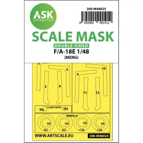   Art Scale Kit F/A-18E double-sided painting mask for MENG - kétoldalas kabinmaszk