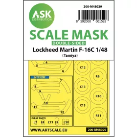   Art Scale Kit F-16C double-sided painting mask for Tamiya - kétoldalas kabinmaszk