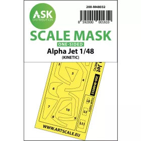   Art Scale Kit Alpha Jet one-sided painting mask for Kinetic - egyoldalas kabinmaszk