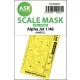 Art Scale Kit Alpha Jet one-sided painting mask for Kinetic - egyoldalas kabinmaszk