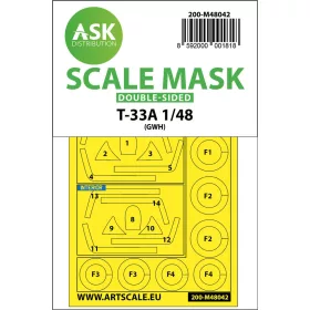   Art Scale Kit T-33A double-sided painting mask for Great Wall Hobby - kétoldalas kabinmaszk