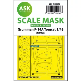   Art Scale Kit F-14A Tomcat double-sided painting mask for Tamiya - kétoldalas kabinmaszk