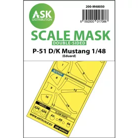   Art Scale Kit P-51D/K Mustang double-sided mask for Eduard - kétoldalas kabinmaszk