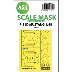   Art Scale Kit P-51D Mustang double-sided mask for Airfix - kétoldalas kabinmaszk