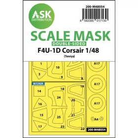   Art Scale Kit F4U-1D Corsair double-sided express mask for Tamiya - pontos illeszkedésű kétoldalas kabinmaszk