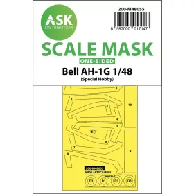   Art Scale Kit Bell AH-1G one-sided express mask for Special Hobby - pontos illeszkedésű egyoldalas kabinmaszk