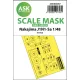 Art Scale Kit Nakajima J1N1-Sa one-sided express mask for Tamiya - pontos illeszkedésű egyoldalas kabinmaszk